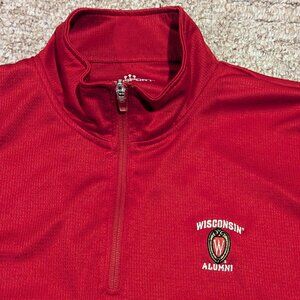 Vansport University of Wisconsin Crest Alumni Pullover, 1/4 Zip